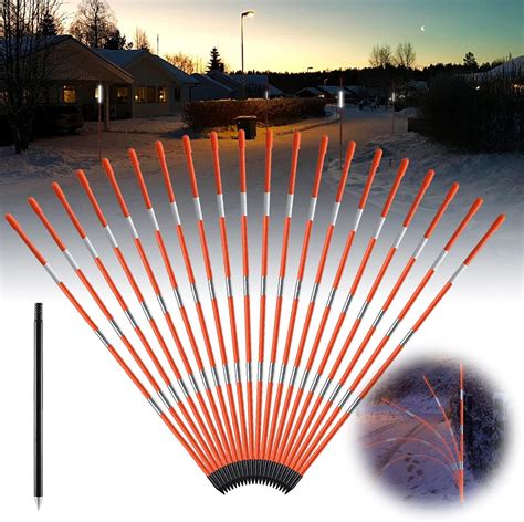 snow stakes for plowing|driveway stakes for snow plowing.